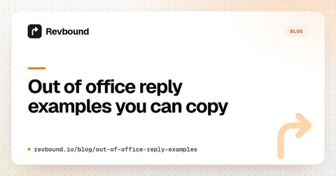 Out of office reply examples
