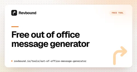 Free out of office message generator